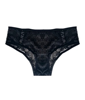 Black Floral Lace Up Briefs