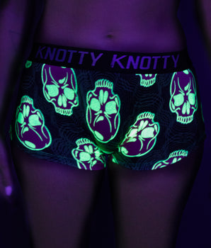 BeChill™ Hypnotic Skull Glowing Boyshort