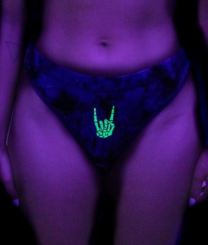 BeChill™ Rock n' Skull Glowing Mid-Rise Thong