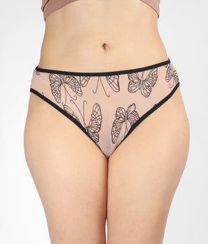 Butterfly Nude Mesh Briefs