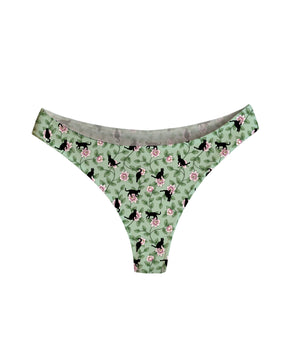 BeChill™ Floral Felines Mid-Rise Thong