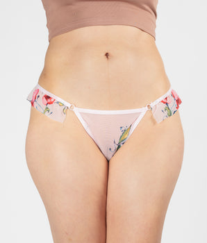 Frilled Floral Mesh Cheeky