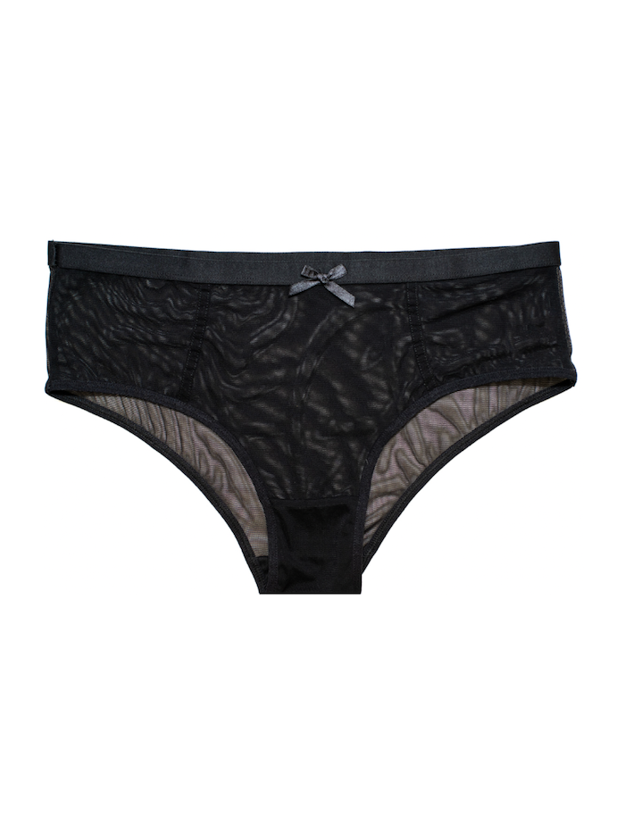 Black Bow Mesh Brief – Knotty CA