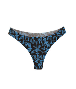 BeChill™ Midnight Mushrooms Mid-Rise Thong