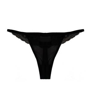 Vintage Vixen Black Lace Thong