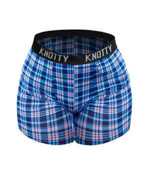AiraModal™ Blue and Pink Plaid Boxer
