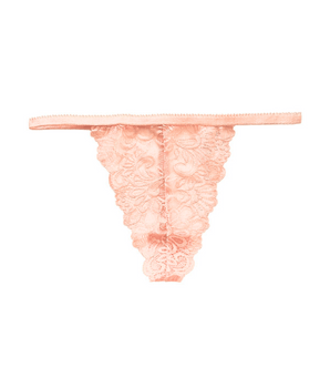 Peach Petal Lace G-String